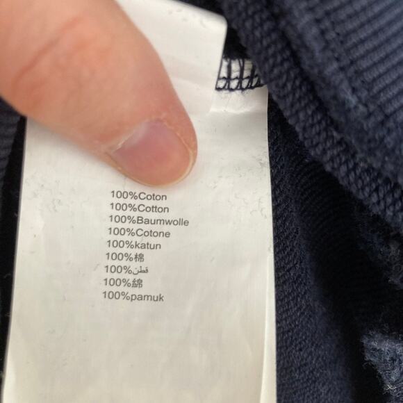 Galeries Lafayette Womens XXL Blue Colorblock Half Zip Pullover Sweatshirt Rugby - Picture 10 of 10